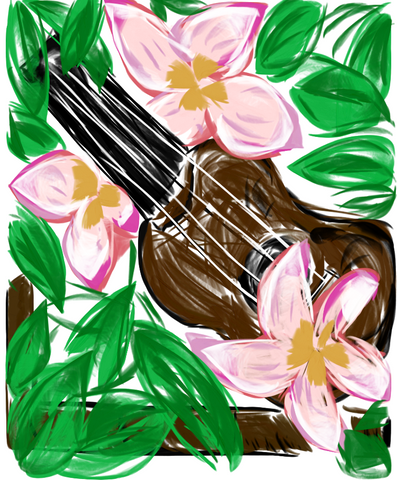 Ukulele in Flowers