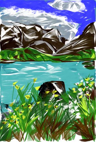 Sunny Mountain Lake
