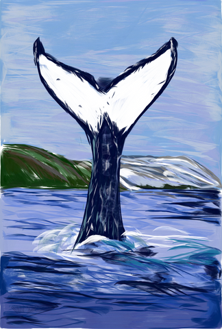 Diving Whale