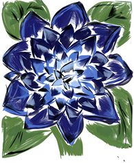 Dark Blue Flower