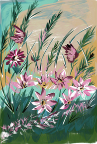 Wind Blown Flowers