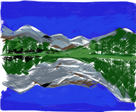 Reflecting Mountain Lake